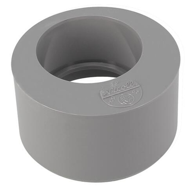 Tampon de réduction pvc d'évacuation simple MF D. 100-63mm T6 Gris