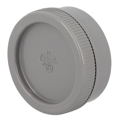Tampon de visite pvc MF avec bouchon D 100mm FT Gris