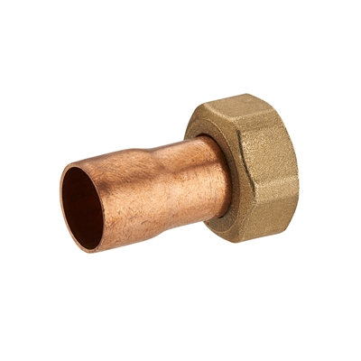 Raccord cuivre droit à souder à écrou laiton prisonnier 15 x 21 D. 14mm