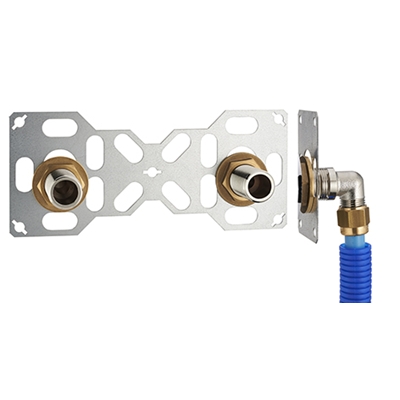 Platine double EA 150 PER à compression D.16mm mâle fem. 20 x 27 / 15 x 21