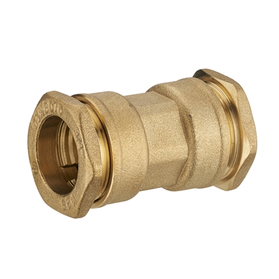 Raccord laiton droit égal p/ tuyau polyéthylène D. 20mm
