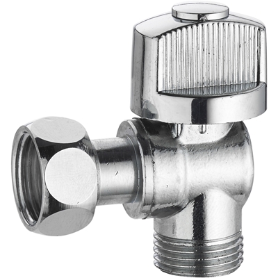Robinet d'arrêt wc équerre 1/4 de tour chromé mâle fem. 12 x 17