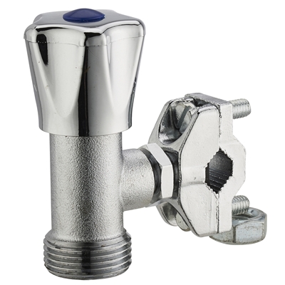 Robinet p/ machine à laver autoperceur mâle 20 x 27 p/ tuyau 10 à 16mm