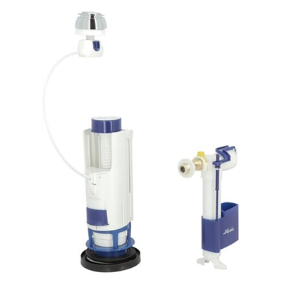 Mécanisme pvc p/ wc double volume à câble + robinet flotteur 1700 about laiton 3/8 3V102
