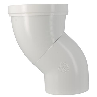 Pipe pvc d'évacuation orientable p/ wc joint 85-107mm D. 100mm 1PWOR Blanc