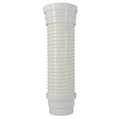 Pipe pvc d'évacuation souple p/ wc lg. 400mm D. 100mm 1DEAFLEX Blanc