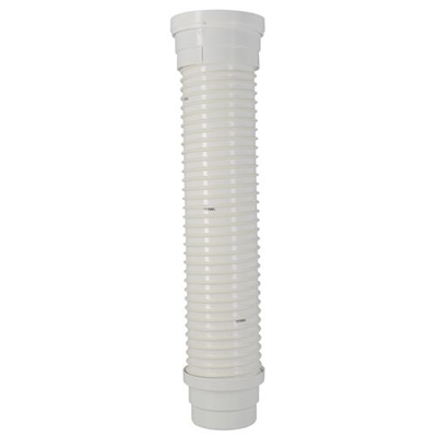 Pipe pvc d'évacuation souple p/ wc lg. 570mm D. 100-93mm 1REAFLEX Blanc