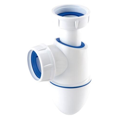 Siphon pvc p/ évier joints intégrés Easyphon D. 40mm BM552 Blanc