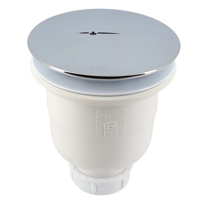 Bonde PP p/ receveur de douche D. 90mm sortie vert. D. 40mm grille inox 790