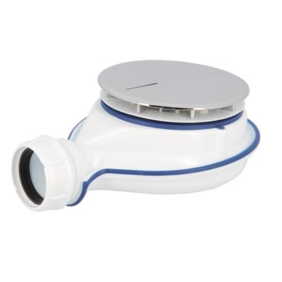 Bonde PP p/ receveur extra plat Turboflow-XS capot abs Chromé sortie horiz. D. 40mm TBXS