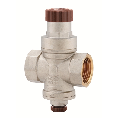 Reducteur de pression réglable 1.5-8 bars double fem. 20 x 27 avec prise manomètre