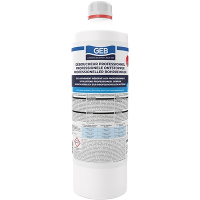 Déboucheur liquide professionnel Geb p/ canalisation bidon 1L