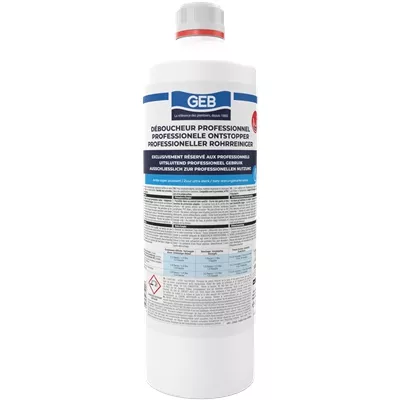 Déboucheur liquide professionnel Geb p/ canalisation bidon 1L