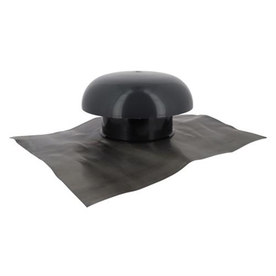 Chapeau ventilation pvc + coll. d'étanchéité D. 160mm sans moust. CD16 Gris Anthracite