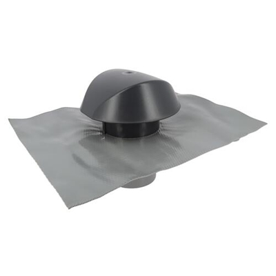 Chapeau ventilation pvc collerette d'étanchéité Atemax D. 100mm VVE10A Gris Anthracite