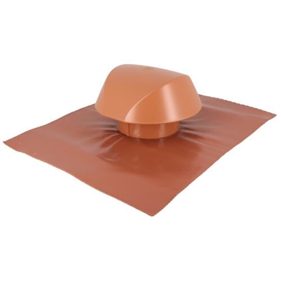 Chapeau ventilation pvc collerette d'étanchéité Atemax D. 100mm VVE10T Terracotta