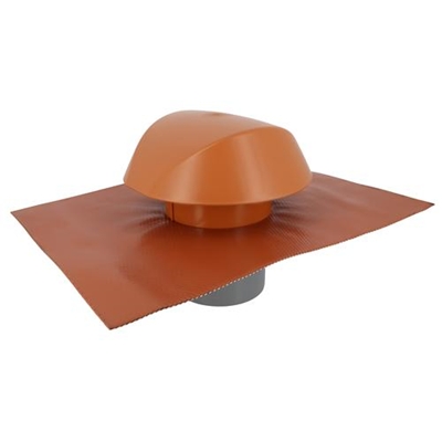 Chapeau ventilation pvc collerette d'étanchéité Atemax D. 125mm VVE12T Terracotta