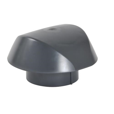 Chapeau ventilation pvc simple Atemax D. 125mm sans moust. VVS12A Gris Anthracite