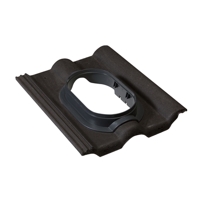 Tuile à douille univ. (Durovent D. 110-160mm) Double Romane DR045 Noir 02
