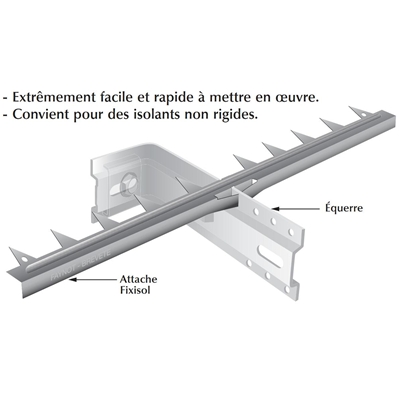 Attache Fixisol acier Galva p/ équerre de bardage vente au détail