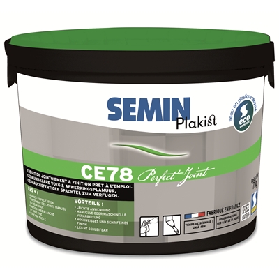 Enduit prêt à l'emploi en pâte p/ joint Plakist CE 78 Perfect'Joint seau 7kg