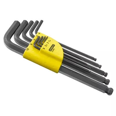 Clé mâle longue à tête sphèrique étui de 9 pcs