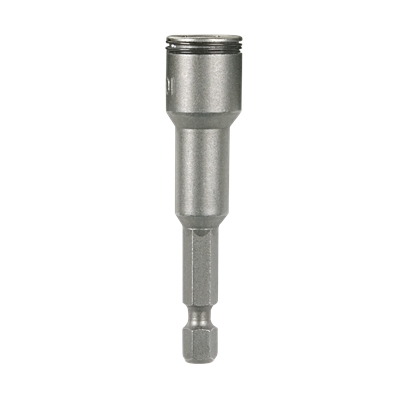 Douille acier H10 queue 1/4 + clip p/ vis tête héxagonale