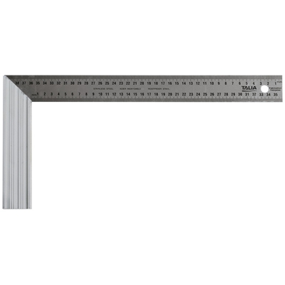 Equerre menuisier 400mm graduée lame inox et talon alu