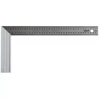 Equerre menuisier 400mm graduée lame inox et talon alu