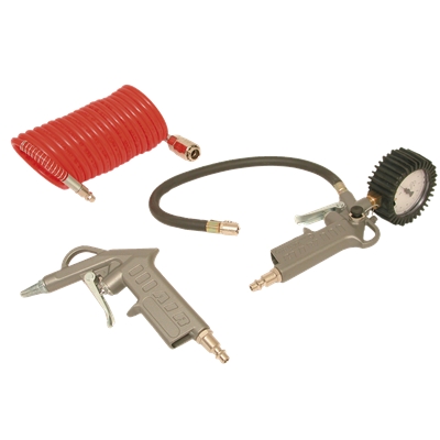 Kit MF soufflette bec court + pistolet de gonflage + tuyau spiral D. 6 x 8 mm