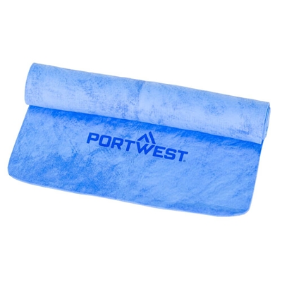 Serviette rafraichissante 440 x 390mm Bleu