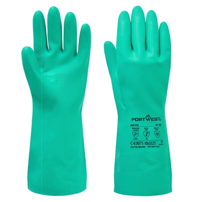 Gants Nitrosafe 320mm spécial produit chimique T=L Vert