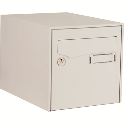 Boîte aux lettres acier simple face Loft barillet agréé PTT Blanc