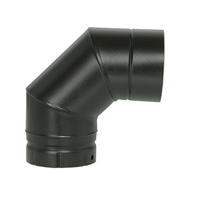 Coude à segment émaillé Noir 90° p/ Conduit Emaillé diam. 150mm réf. CDS 90-150 ENM