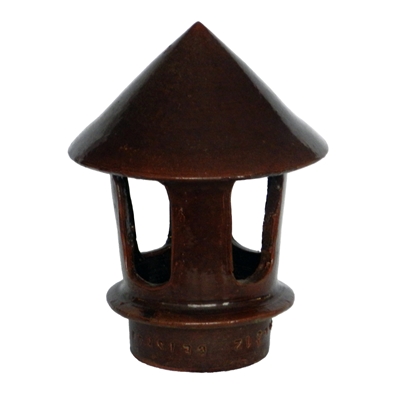 Lanterne mâle T.C D. 125mm emb. ext. LM1 Émaillée Rouge Brun p/ mitre sans collerette