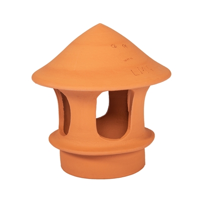 Lanterne mâle T.C D. 200mm emb. ext. LM4 Brute Rouge p/ mitre sans collerette