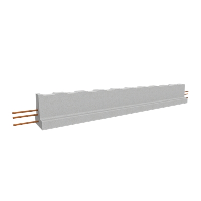 Poutrelle béton précontrainte RSE 139S (sans étai) ht. 127mm 4.60ml Rector