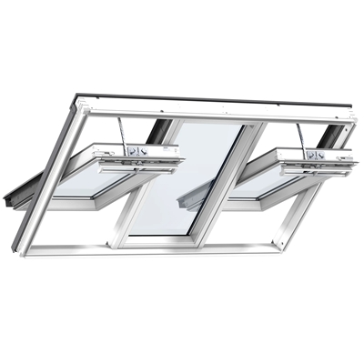Verrière Atelier 3en1 à rotation WhiteFinish Integra Solar GGLS FFKF06 188 x 118cm Confort 207630