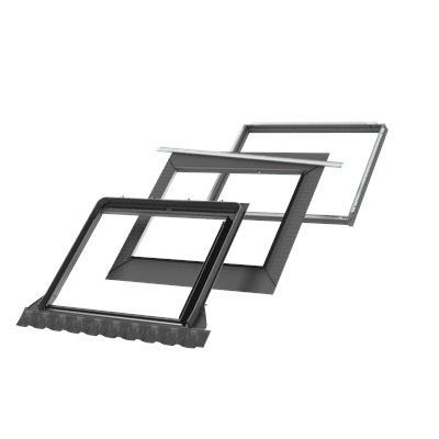 Raccord Verrière Atelier 2en1 EDWS FFK06 2000 p/ tuile pose standard 127 x 118cm Gris Anthracite