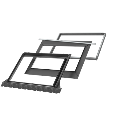 Raccord Verrière Atelier 3en1 EDWS FFKF06 2000 p/ tuile pose standard 188 x 118cm Gris Anthracite