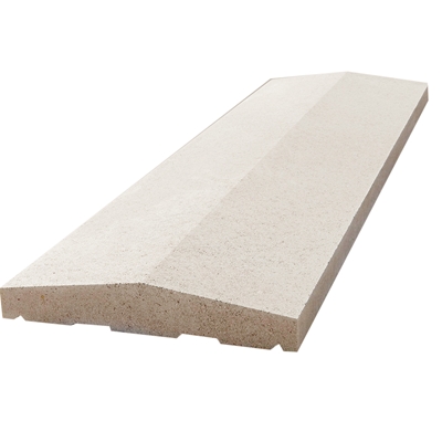 Chaperon de mur 2 pentes béton Dry-Cast ép. 35-55mm x 30cm 1.00ml ALM-300B Blanc