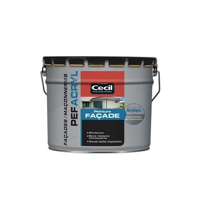 Peinture ext. acrylique finition façade PEF Acryl 10L Ton Pierre