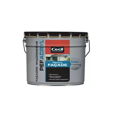 Peinture ext. acrylique finition façade PEF Acryl 10L Ton Pierre