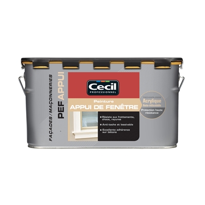 Peinture int. acrylique appui de fenêtre PEF Appui 2.5 L Ton Pierre Satin
