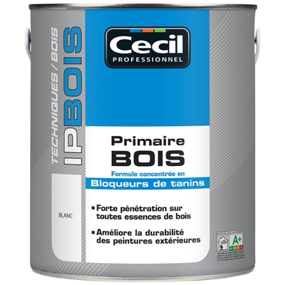 Peinture ext. impression bois IP Bois Primaire 0.5L Blanc