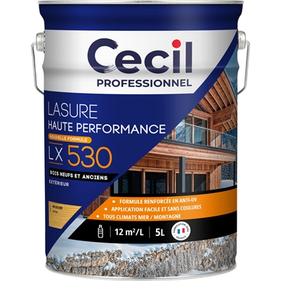 Lasure bois int. ext. Haute Performance LX530 5L Incolore