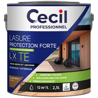 Lasure bois int. ext. Protection Forte LX TE 2.5L Chêne Ancien
