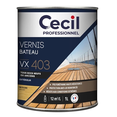 Protection ext. bois Vernis VX 403 1L Incolore Brillant