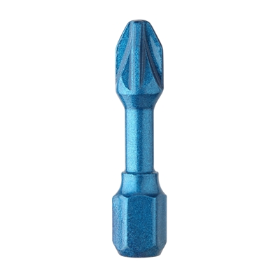 Embouts de vissage Blue-Shock p/ vis Pozidriv PZ2 lg. 30mm blister de 5