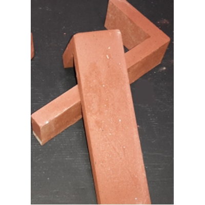 Plaquette d'angle G1 calibrée ép. 20mm 6 x 11 x 22cm Rouge vente au détail